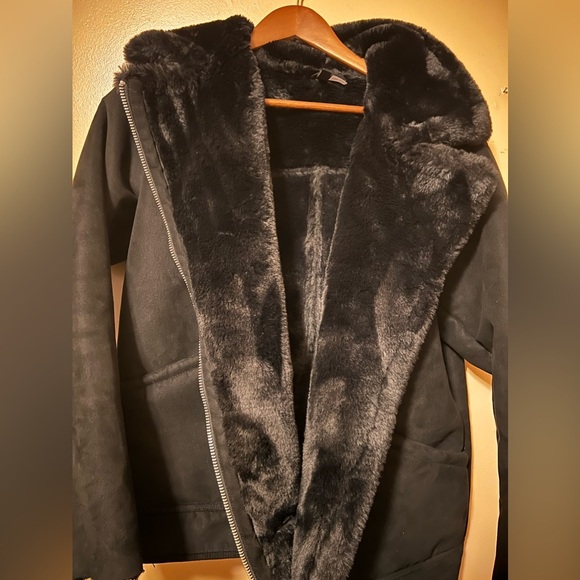 H&M interior faux fur heavy jacket size medium - Picture 7 of 10